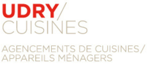 Un logo rouge et blanc pour les cuisines udry