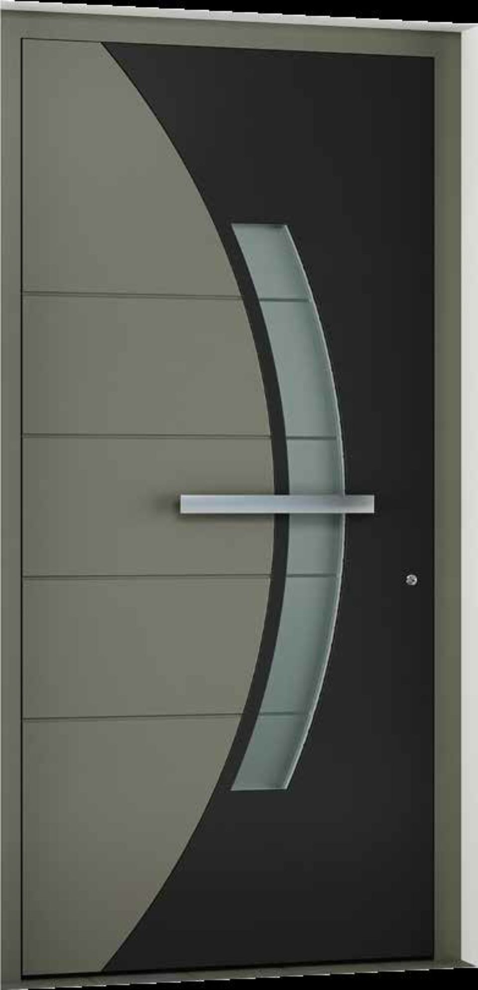 Portone d'ingresso design arrotondato