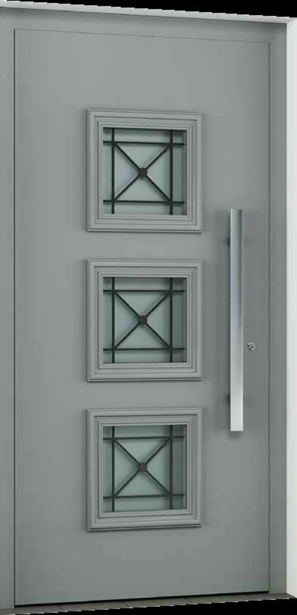 Portone d'ingresso con decorazioni in ferro