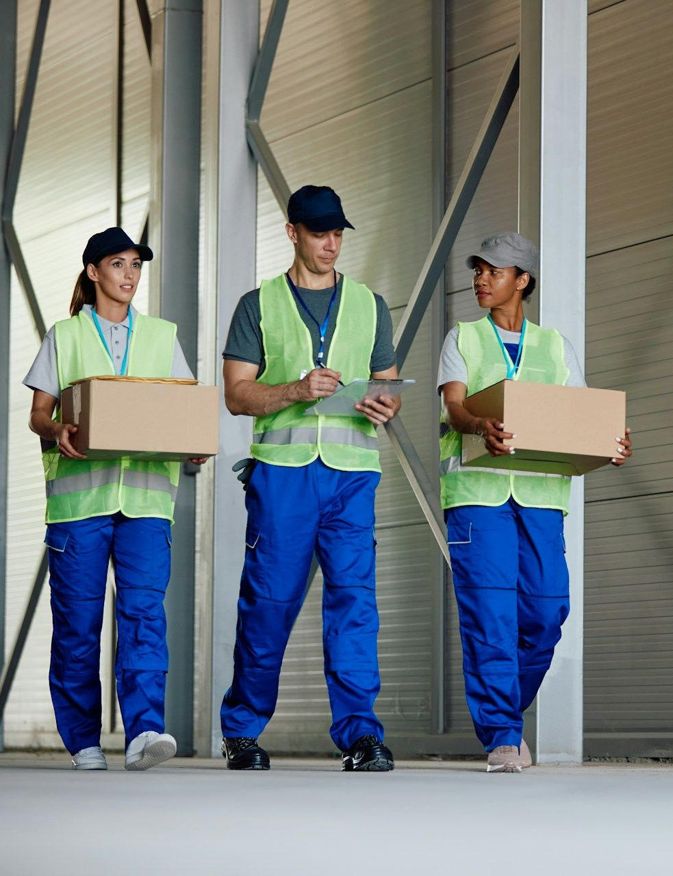 A man in a blue shirt and tie is using a laptop computer.