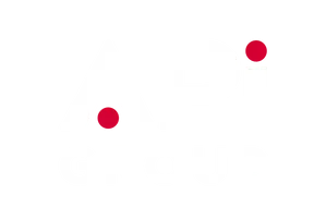 Two red dots are floating in the air on a white background.