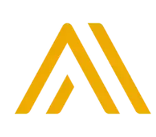 A yellow and white logo on a white background for Aribas