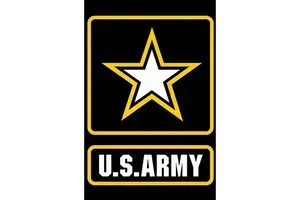 The logo for the u.s. army has a star on it.