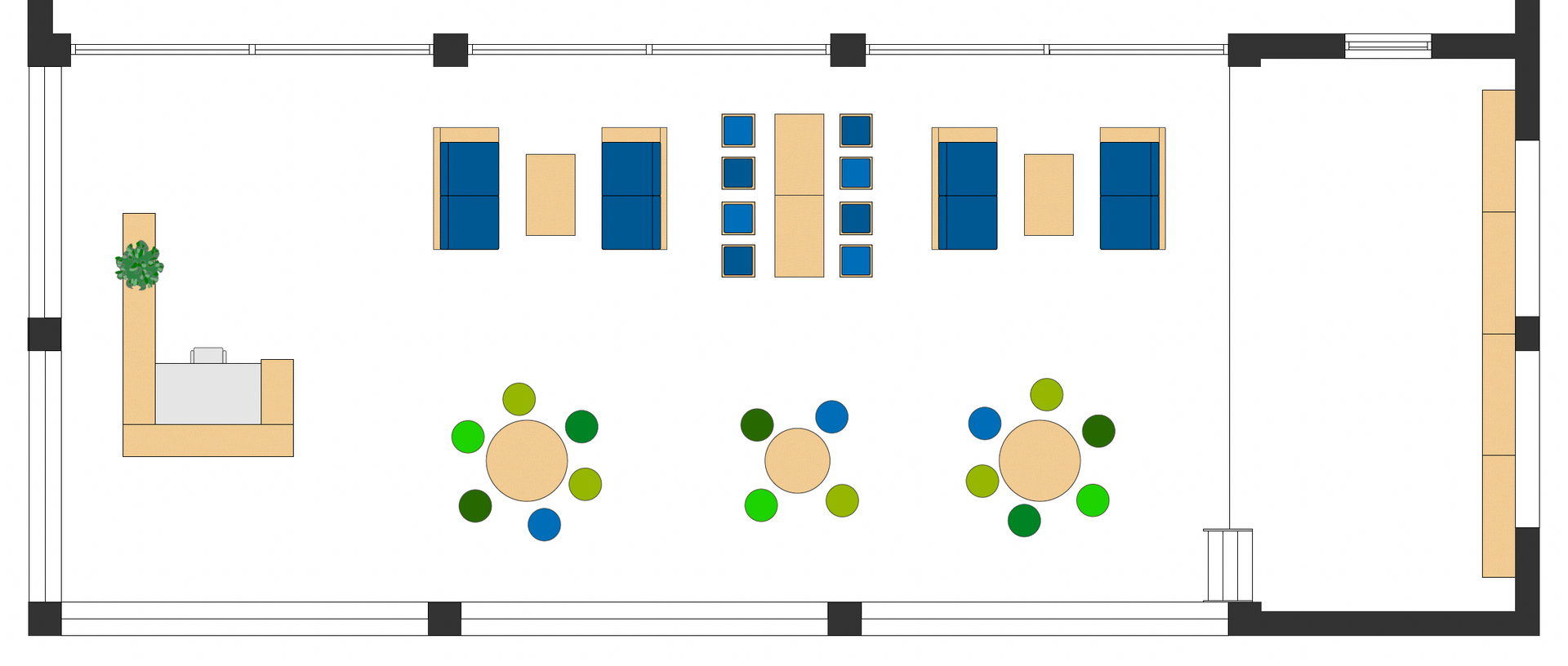 plattegrond indeling aula school