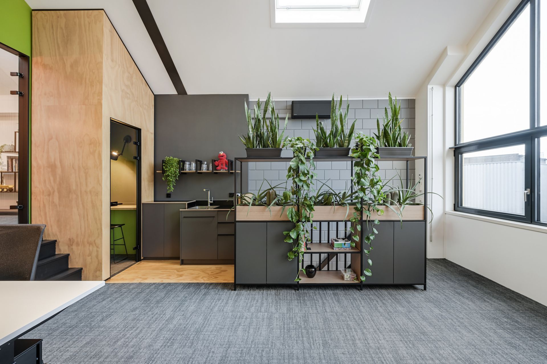 interieurontwerp kast met planten