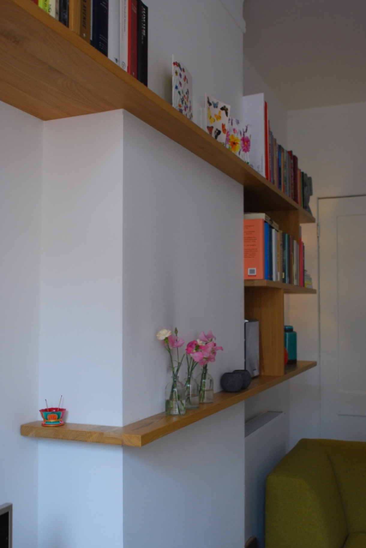 planken rond schoorsteen