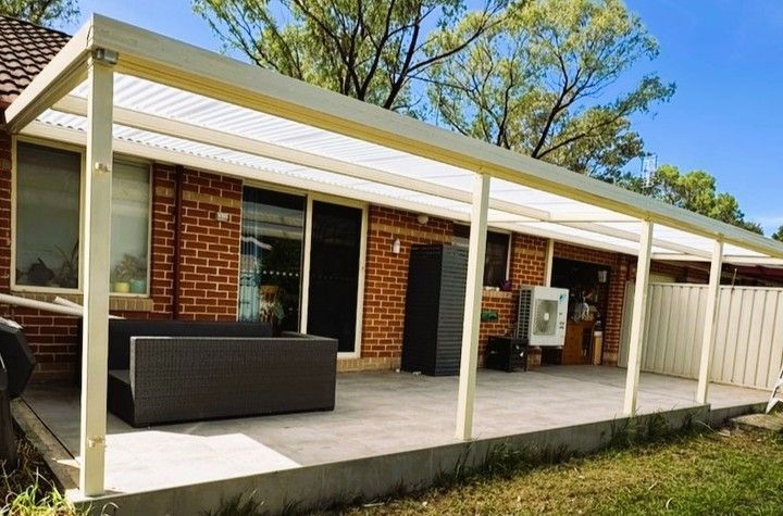 Covered Patio Extends From a Brick House — Narellan Home Improvement Centre In Campbelltown, NSW