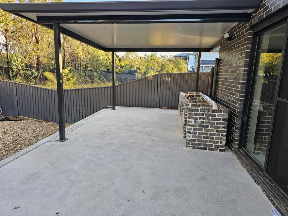 Covered Outdoor Patio With Concrete Floor — Narellan Home Improvement Centre In Liverpool, NSW