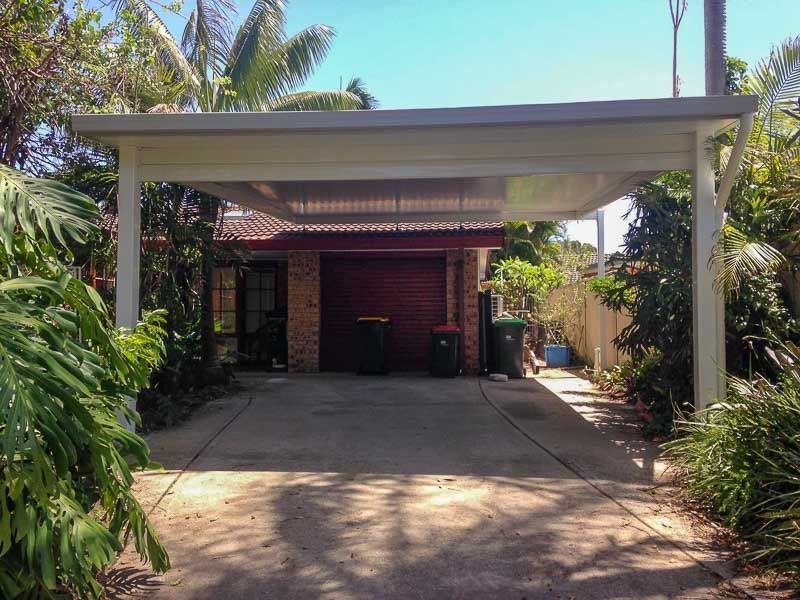 Carport Over a Driveway Leading to a Garage — Narellan Home Improvement Centre In Liverpool, NSW
