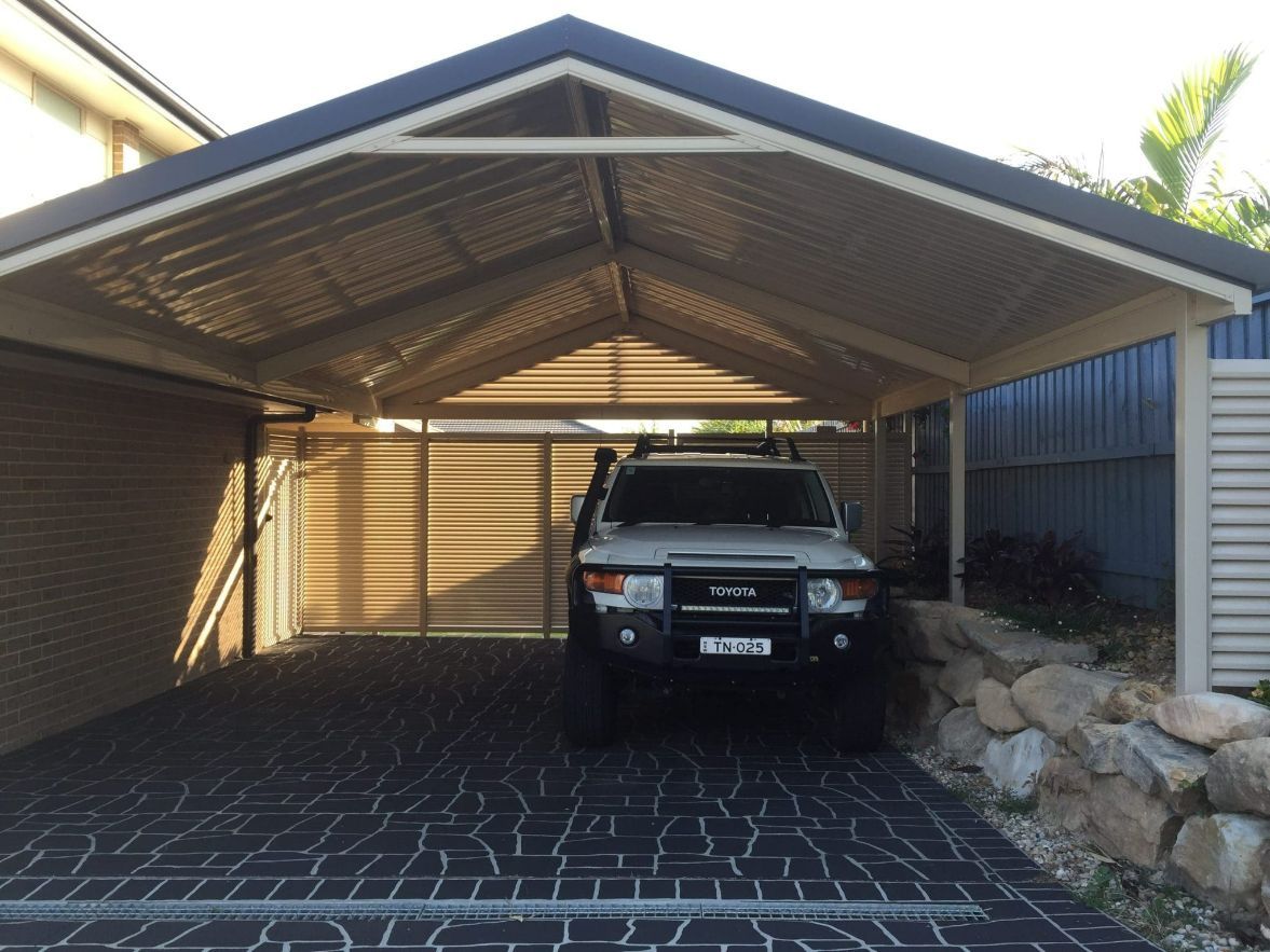 SUV Parked Under Beige Carport— Narellan Home Improvement Centre In Southern Highlands, NSW