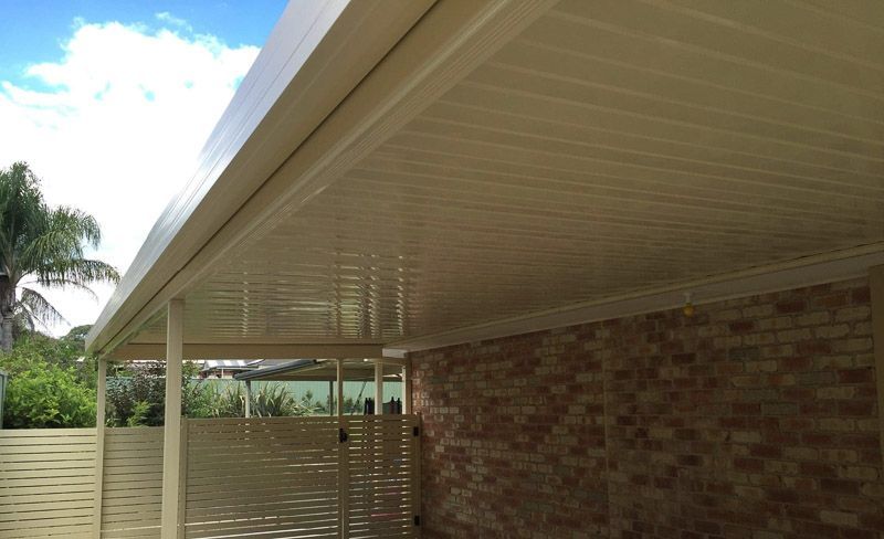 Beige-colored Carport Roof — Narellan Home Improvement Centre In Narellan, NSW
