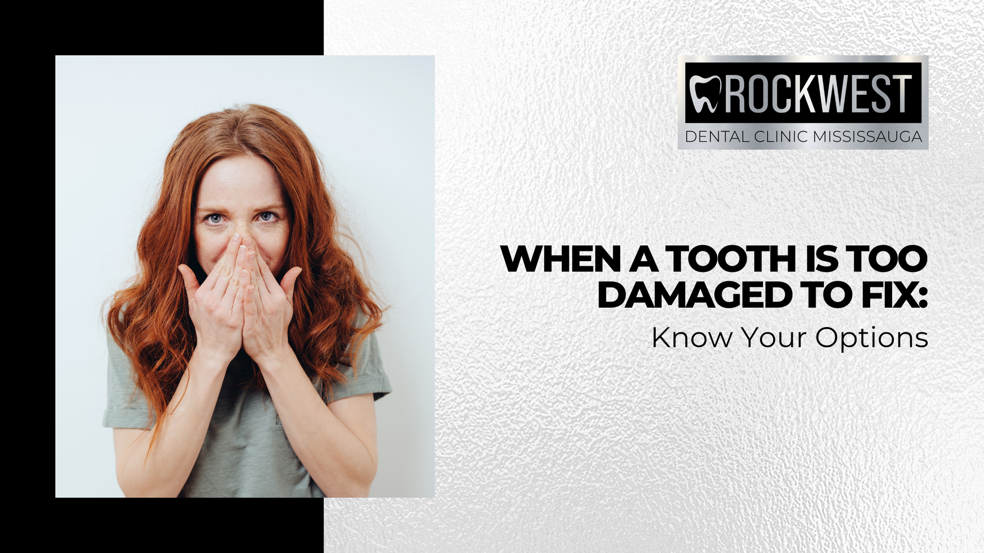 A woman with red hair is covering her mouth with her hands.