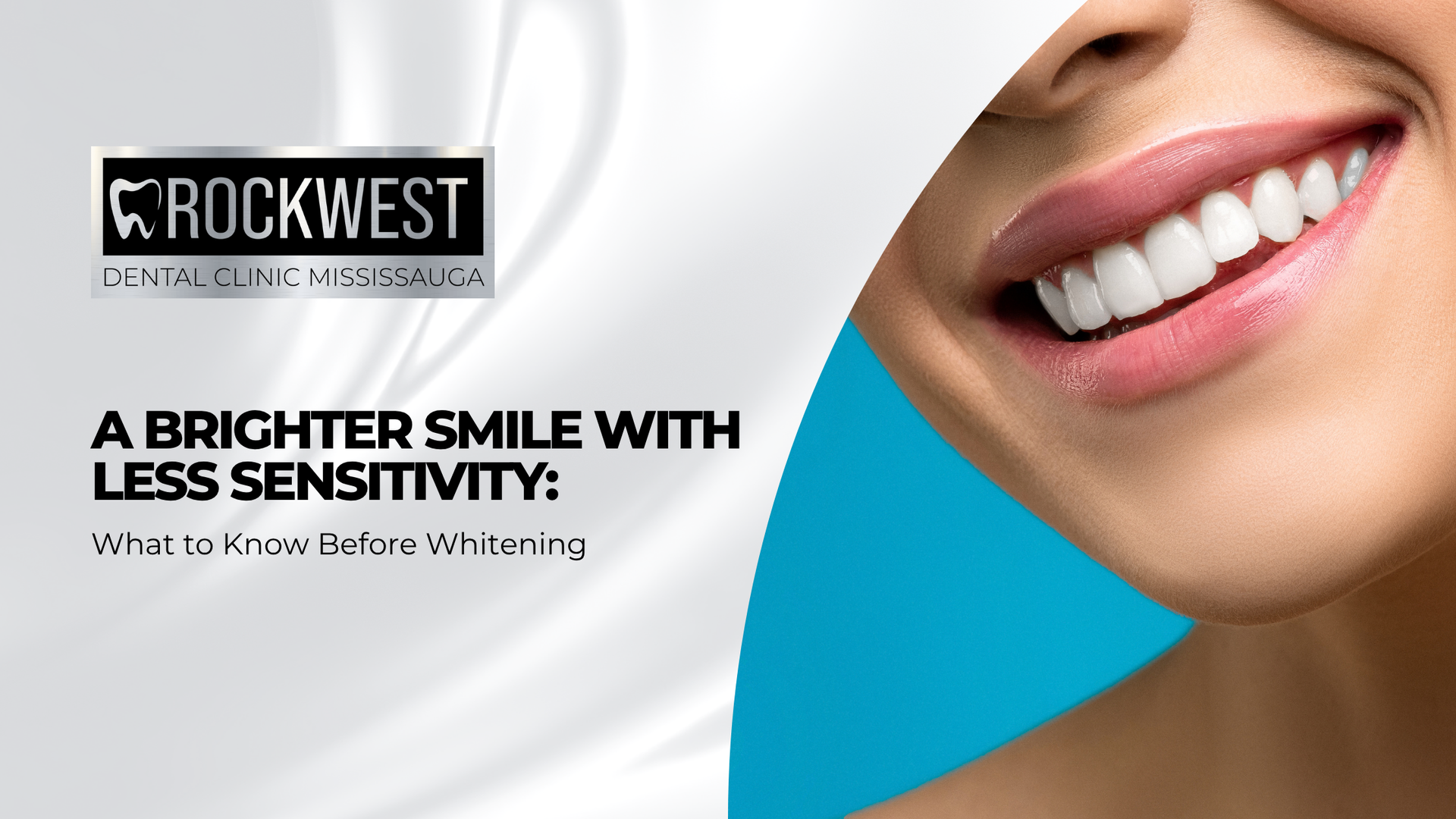 A woman with a brighter smile with less sensitivity