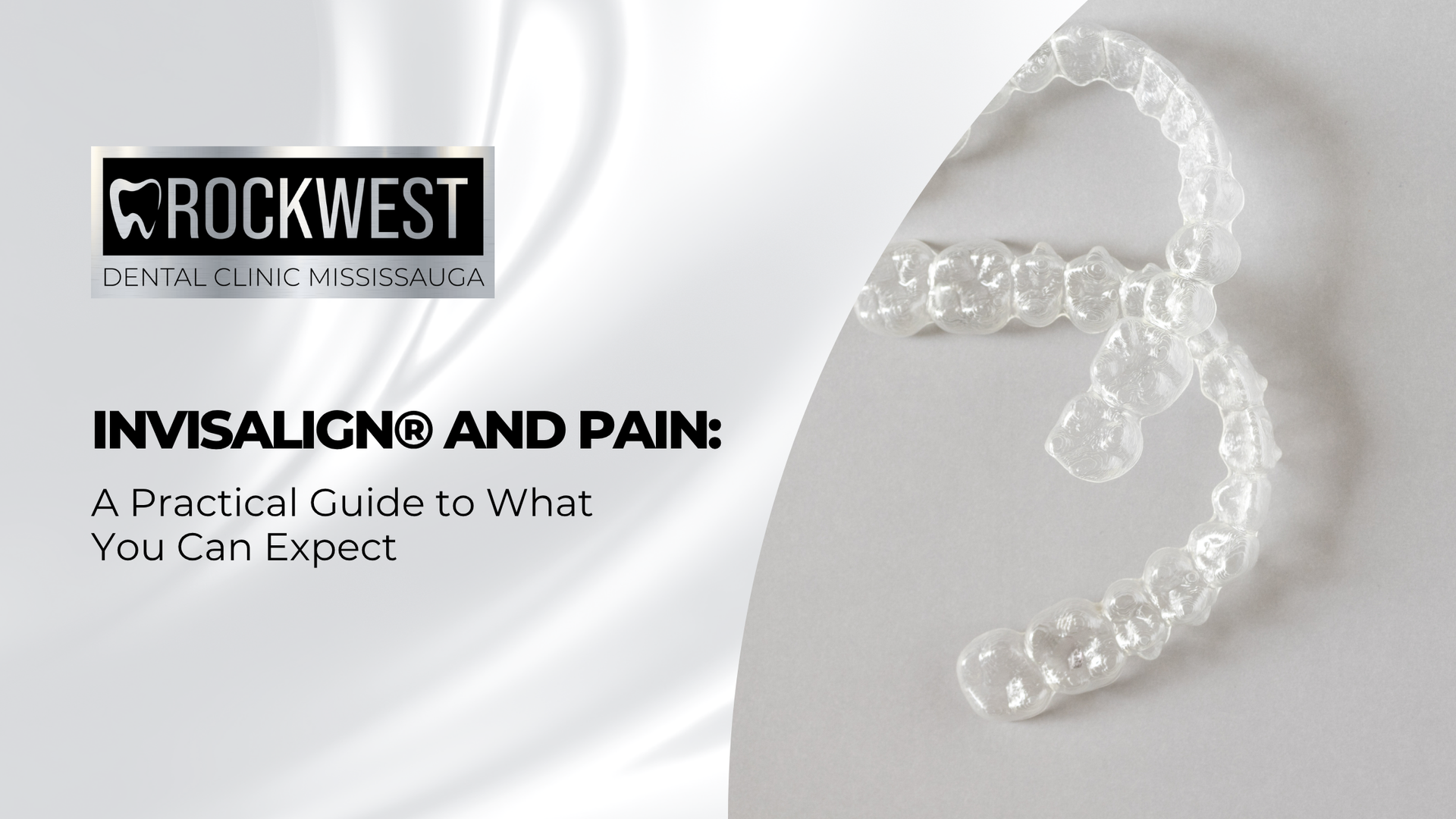 A Rockwest Dental ad for Invisalign with a clear aligner and the title 