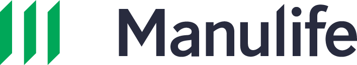 The manulife logo is green and black on a white background