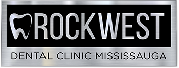 The logo for rock west dental clinic mississauga