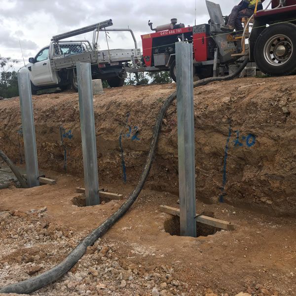 concrete footing piles