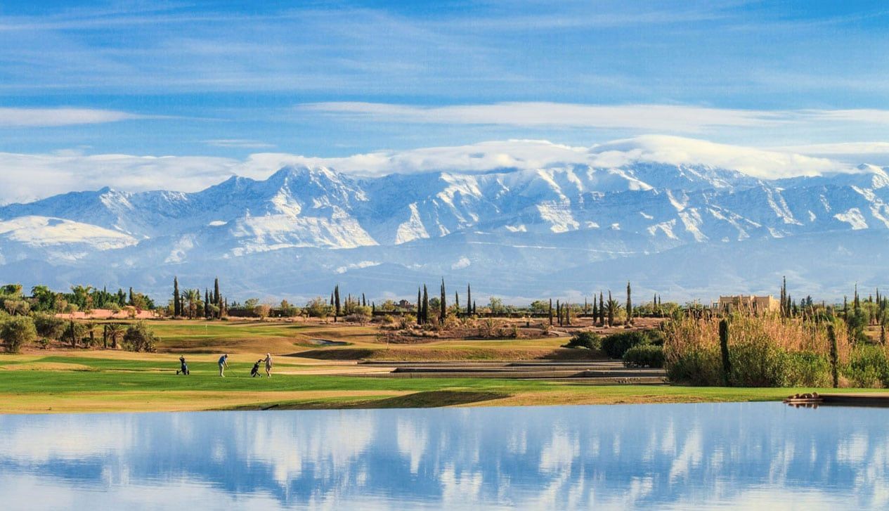 Vue sur l'Atlas au Samanah Golf