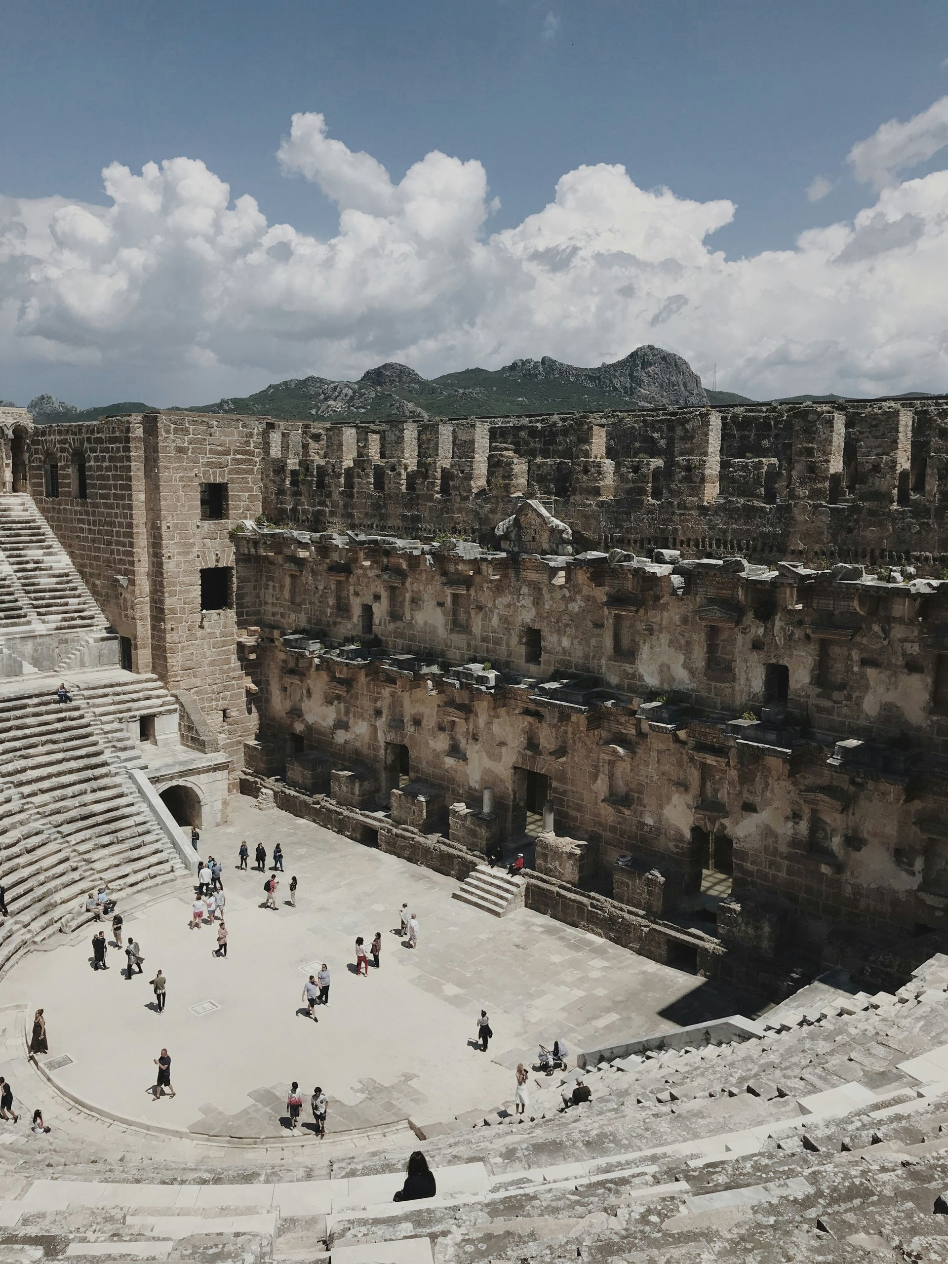 Amphithéâtre romain antique à Aspendos, en Turquie.