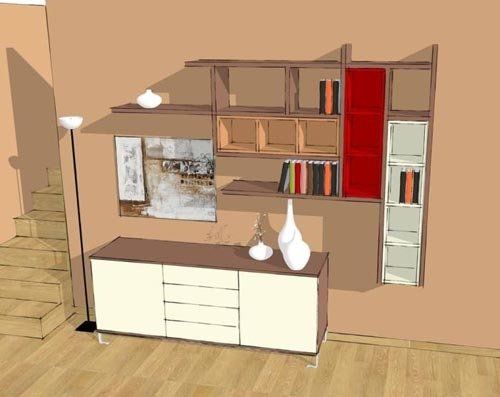 progetto arredamento in legno