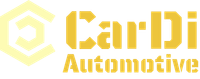 Logo for CarDi Automotive, yellow and geometric, with a hexagonal symbol.