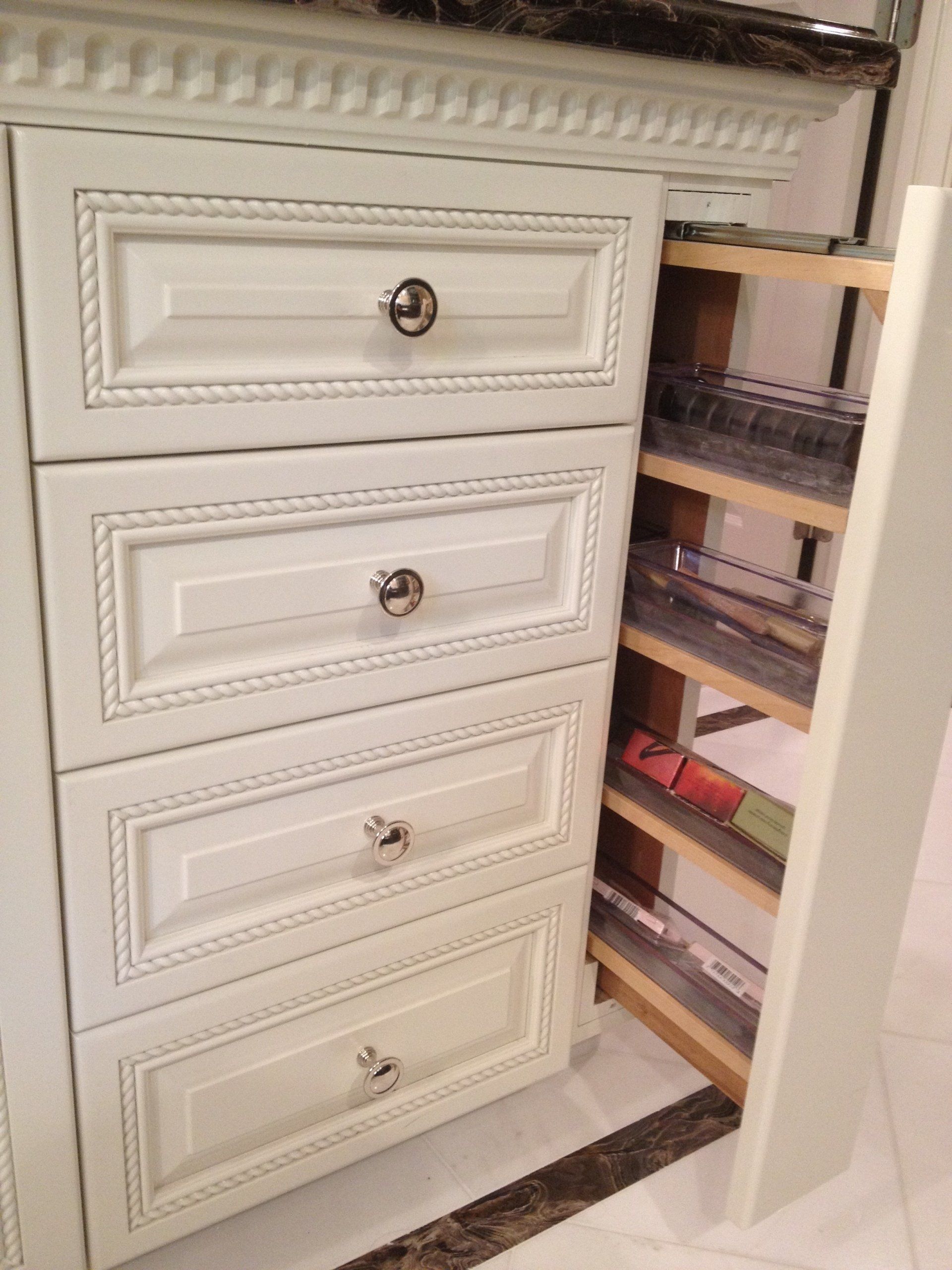 nice ornate white wooden drawer and cabinets — Cloverdale, CA — Classic Mill