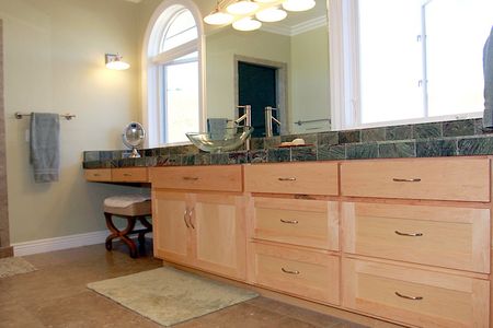 Nice Fancy Bathroom With Brick Countertop — Cloverdale, CA — Classic Mill