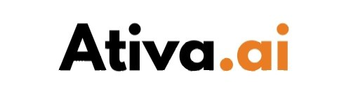 Um logotipo preto e laranja para ativa.ai