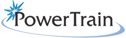 A power train logo with a blue star in the middle.