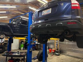 Vehicle Lifted for Undercar Inspection | PDub’s Garage LLC