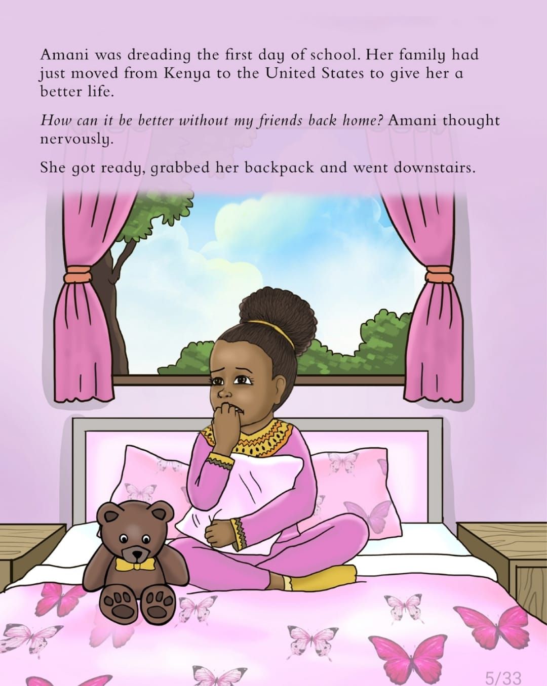 Children book: Pandora the Puppy Helps Amani with Anxiety