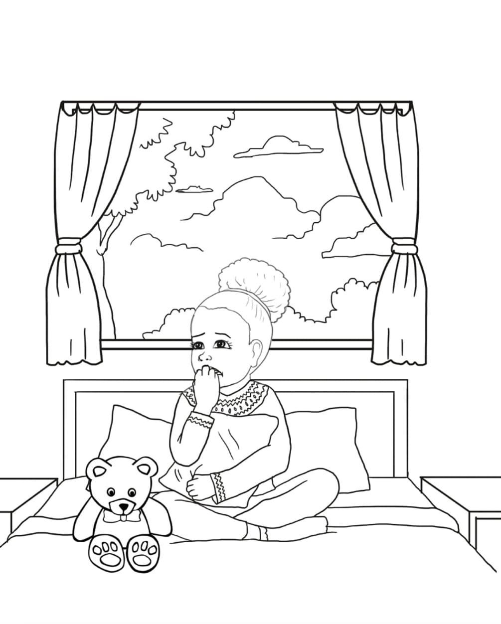 Companion Coloring Book: Pandora the Puppy Helps Amani with Anxiety