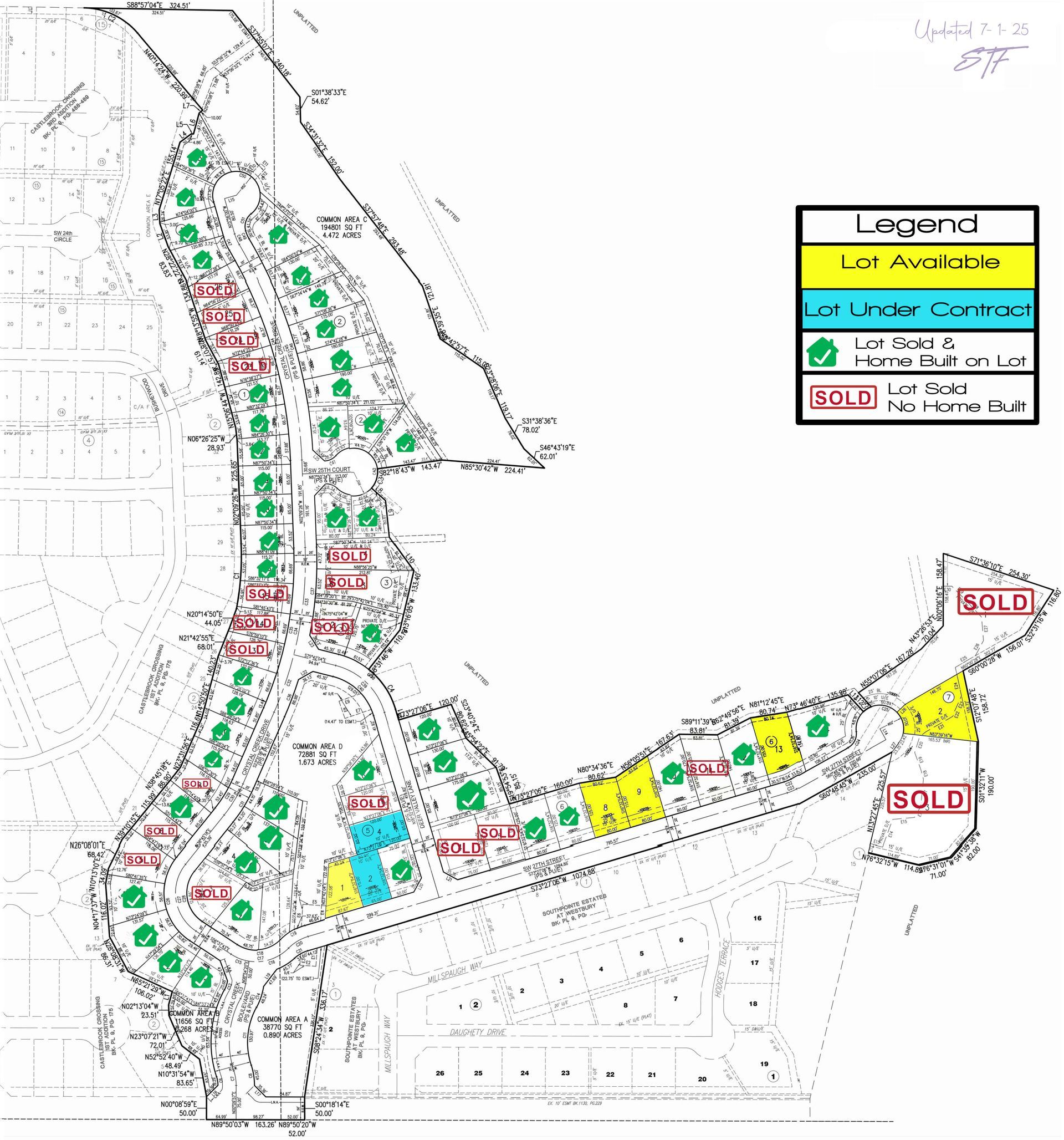Lot Sold and Available Map