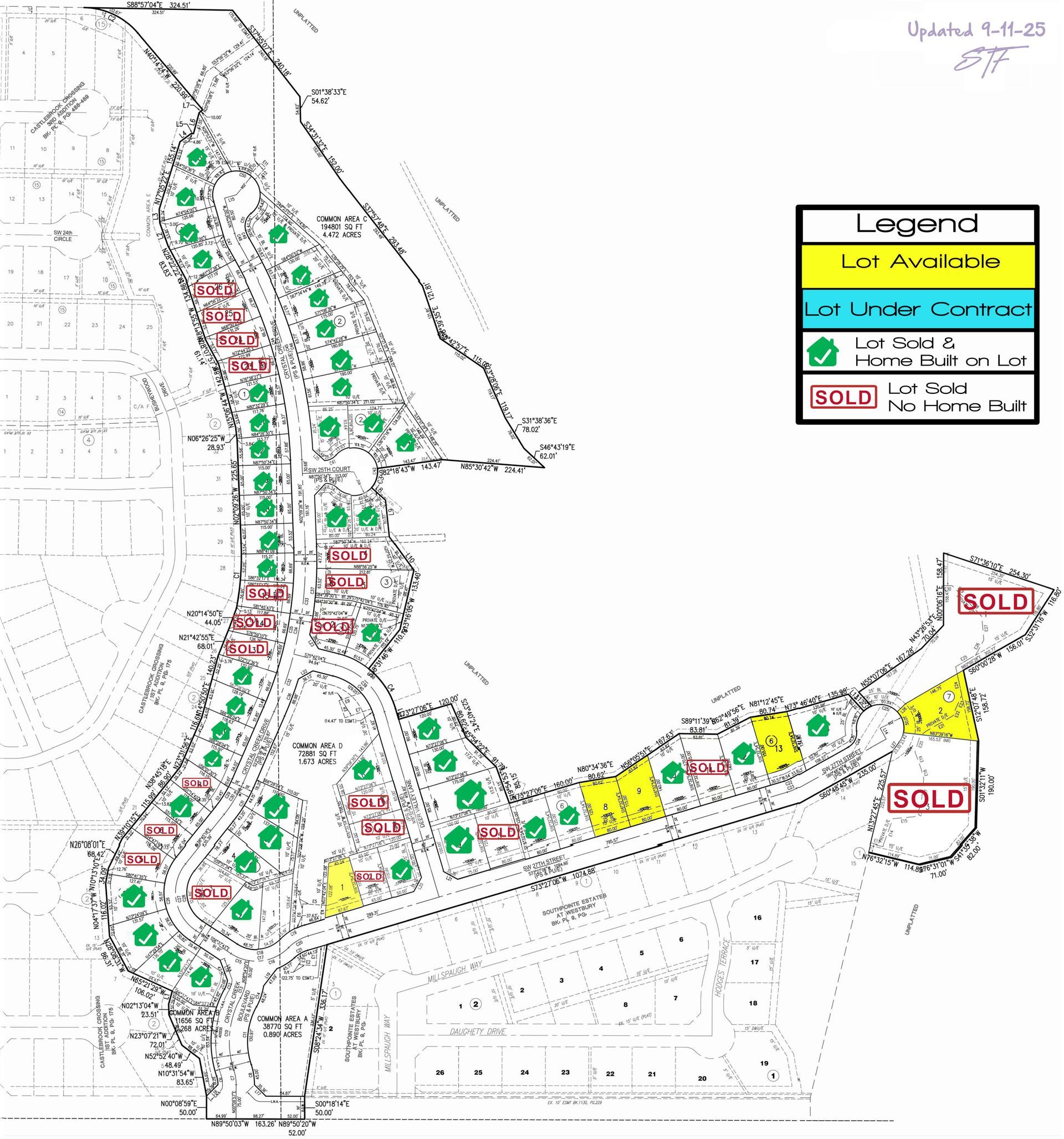 Lot Sold and Available Map