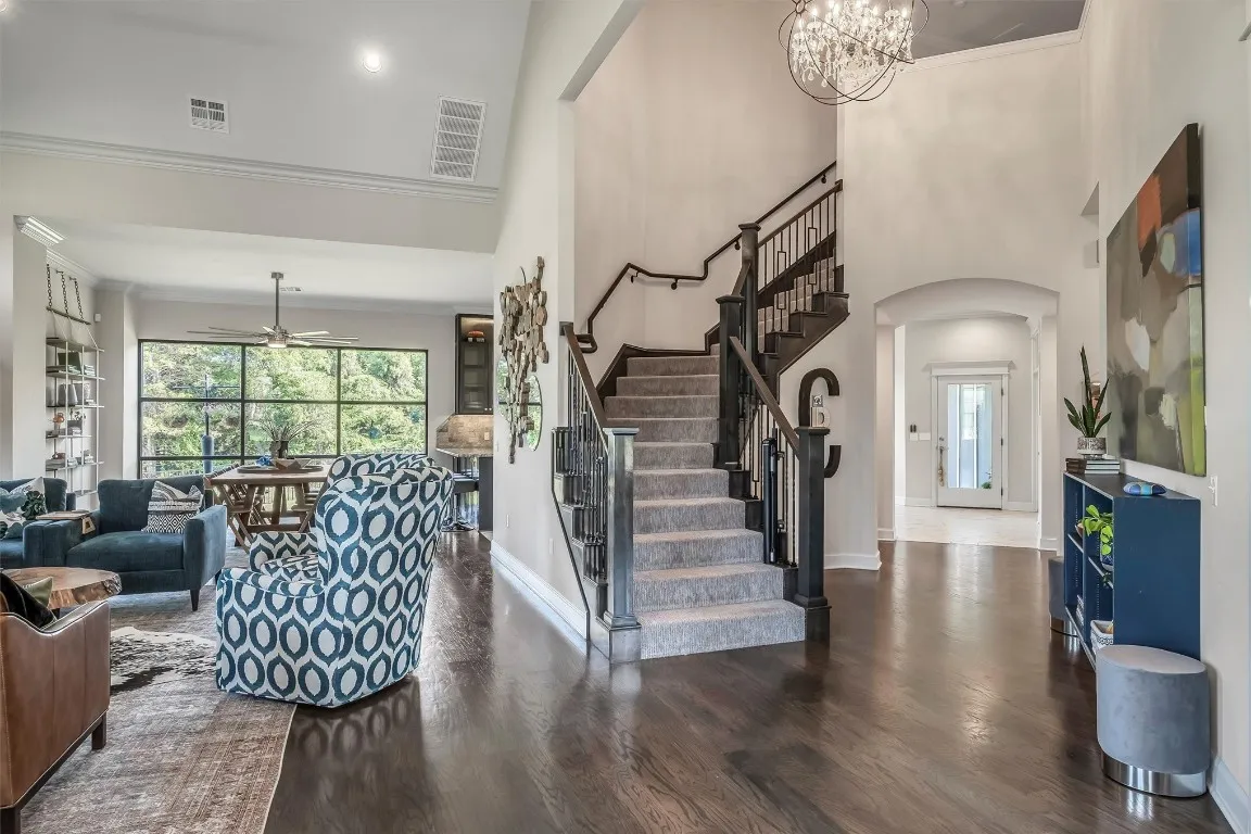 Crystal Creek - Living Room Stair Case