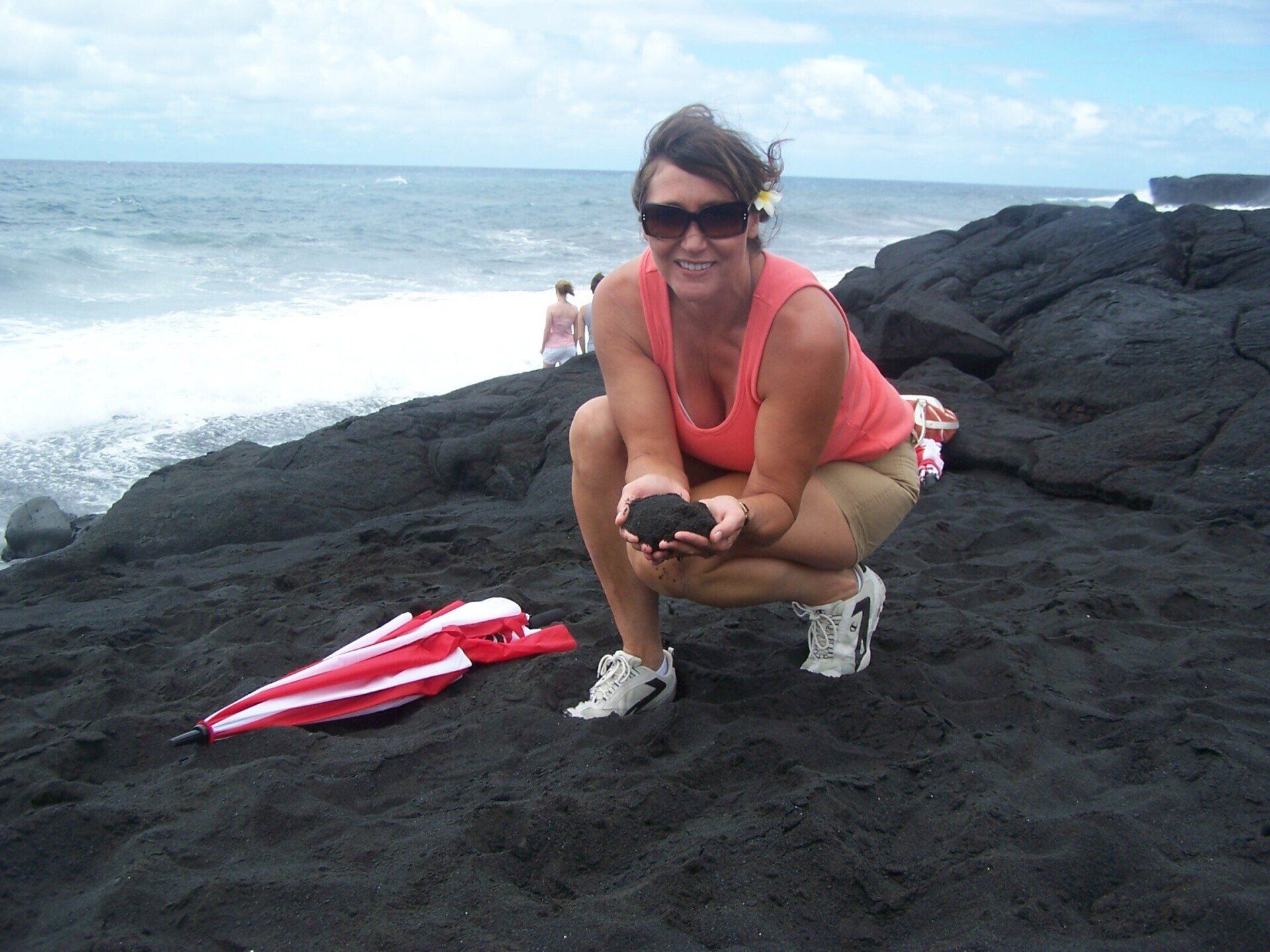 Black sand beach