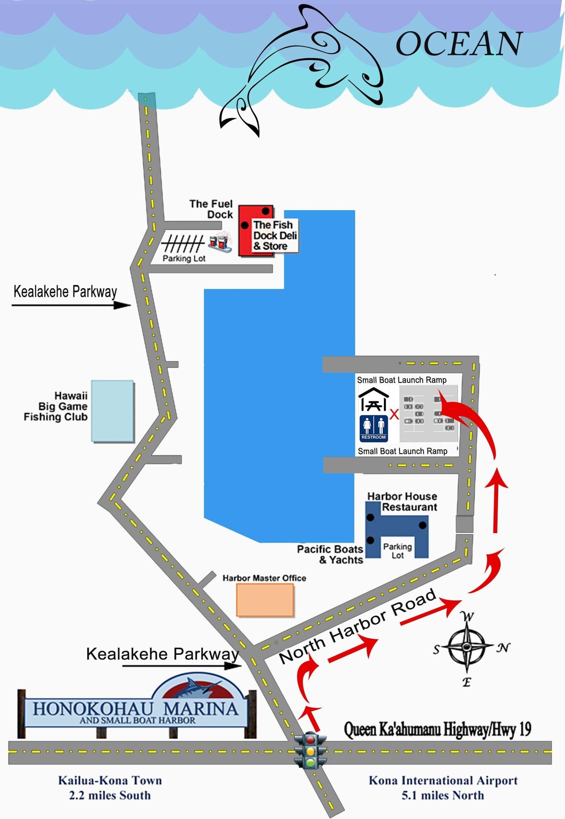 Honokohau Harbor Map