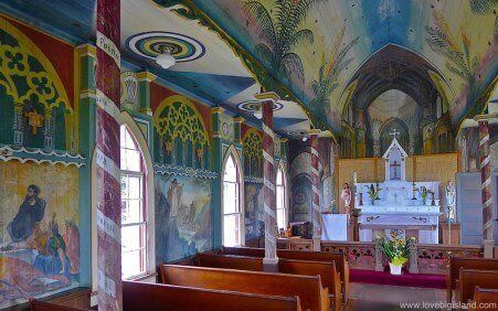 Famouse painted church in Captain cook