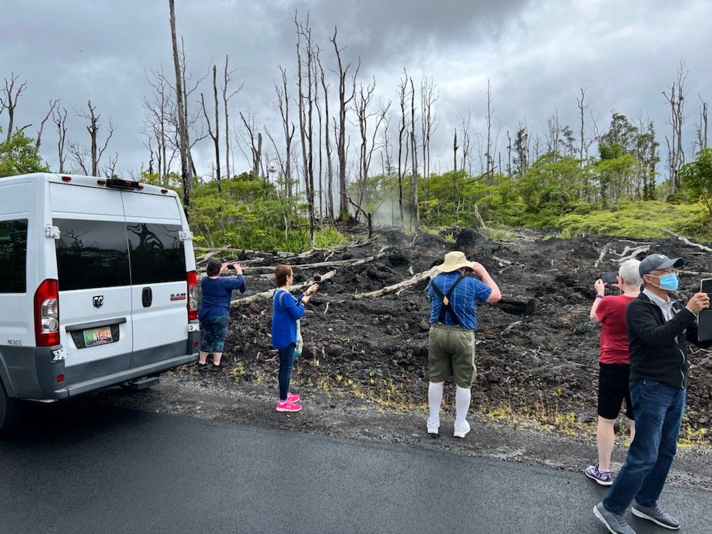 see lava destruction from Volcano
