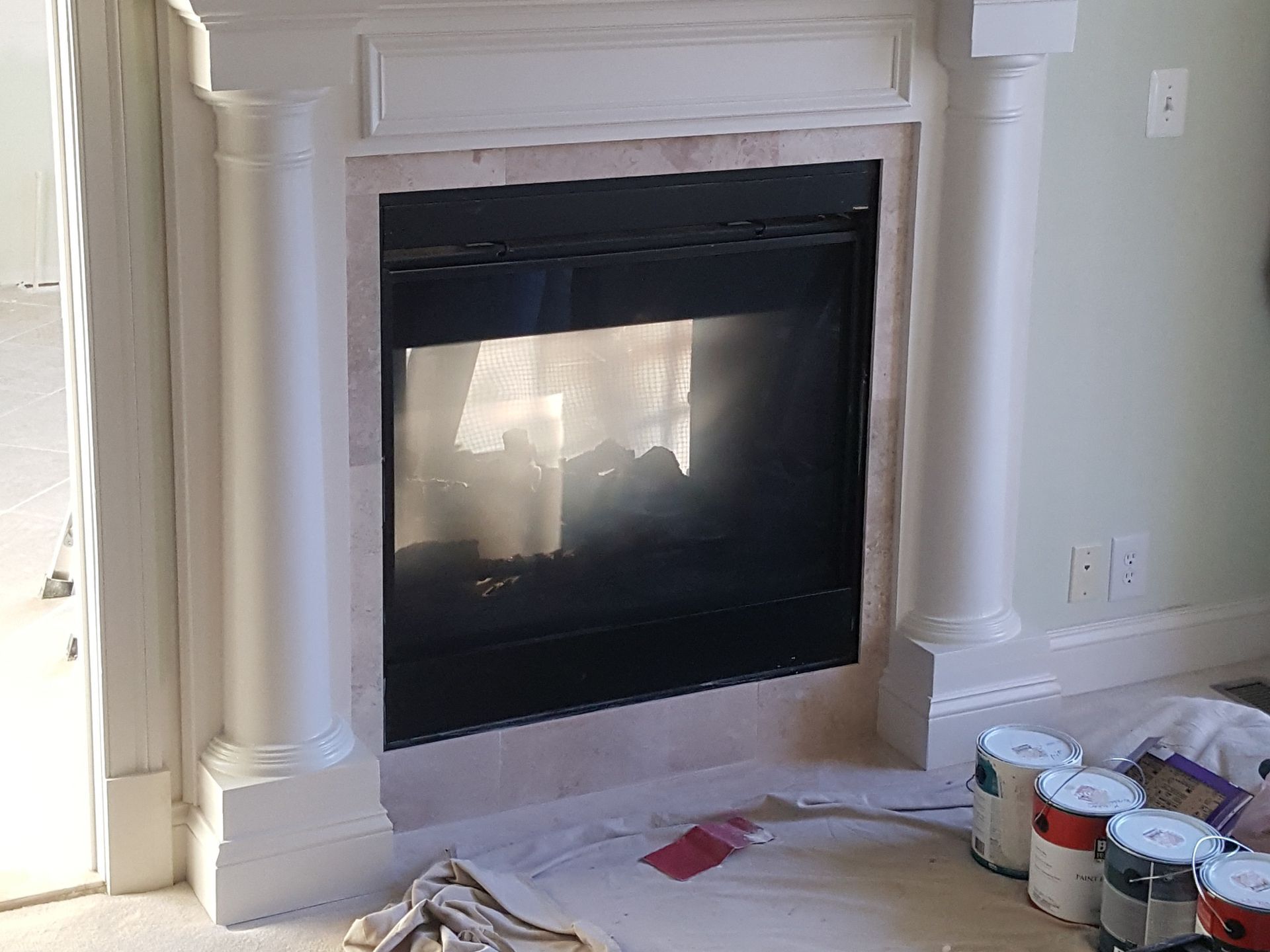 After fire pit remodeling