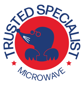 a logo that says trusted specialist microwave