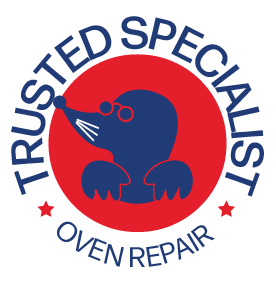 a logo for a trusted specialist oven repair company