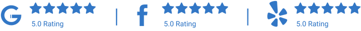 Google, Facebook, and Walmart 5-star ratings.