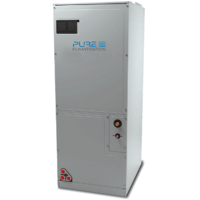 Une boîte blanche avec le mot pur dessus est posée sur une surface blanche.