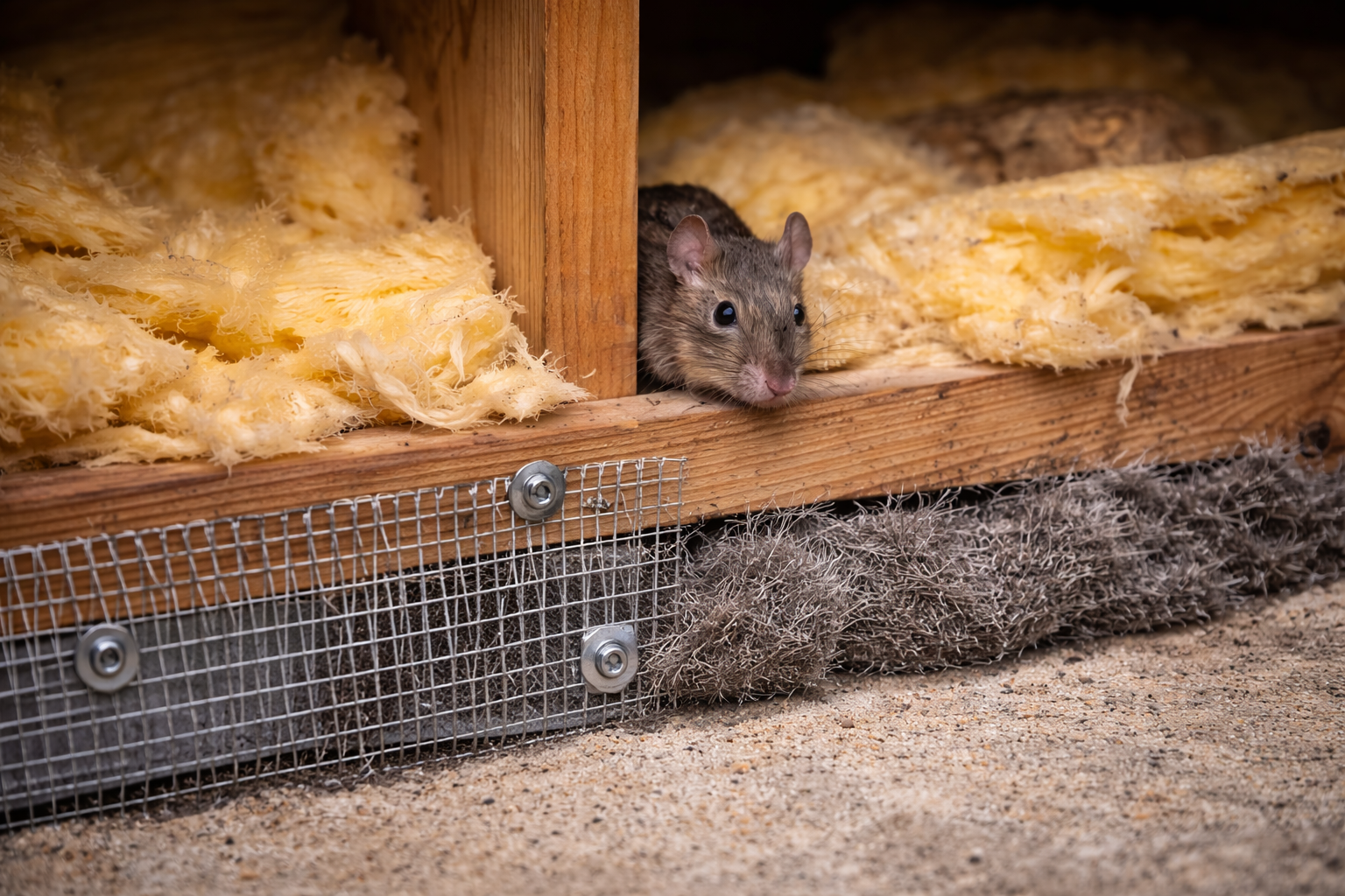 Mouse looking in hole