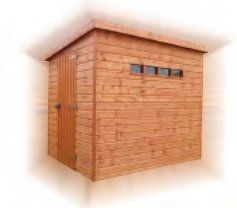 Security pent shed