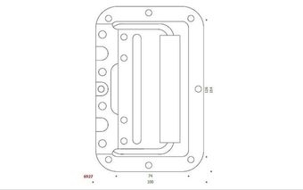 disegno maniglia cromata con mascherina