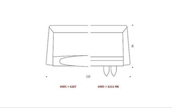 disegno maniglia rigida plastica