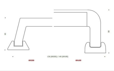 disegno maniglia cromata