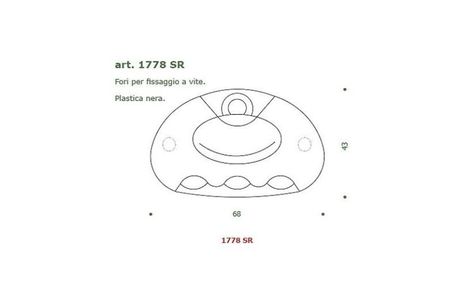 disegno serratura con fori in plastica